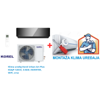 Klima uređaj Korel Urban Art Plus KSAJP-12DCE, 3.5kW, INVERTER, WIFI, crna SA MONTAŽOM